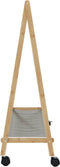 vidaXL - Kledingrek - met - schappen - en - wielen - 106x34x106,5 - cm - bamboe