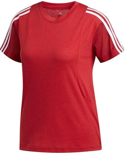 adidas 3S Mesh SLV T - Dames Sportshirt - Korte mouw - Active Maroon - M
