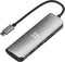 XtremeMac 6-ports USB-C Hub - 4K HDMI - Grijs