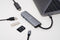 XtremeMac 6-ports USB-C Hub - 4K HDMI - Grijs
