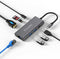 XtremeMac 8-ports USB-C Hub - 4K HDMI - Grijs