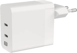 XtremeMac Dual USB-C Lader - 65W - Lichtgewicht - Compact - Wit