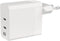 XtremeMac Dual USB-C Lader - 65W - Lichtgewicht - Compact - Wit