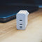 XtremeMac Dual USB-C Lader - 65W - Lichtgewicht - Compact - Wit