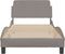 vidaXL - Bedframe - met - hoofdeinde - zonder - matras - 80x200 - cm - stof - taupe