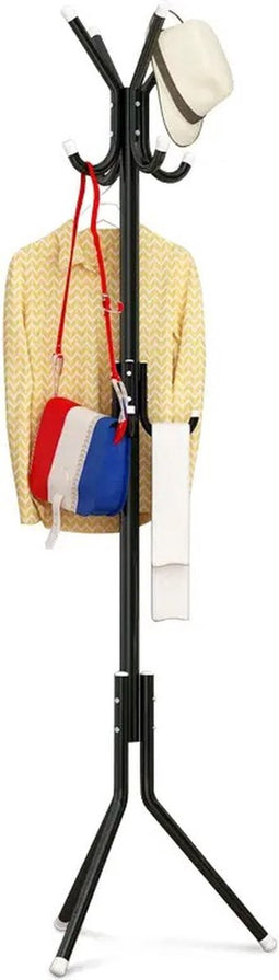 Alora staande kapstok zwart – Kapstok staand - Garderoberek – Industrieel - 175 cm – 11 haken