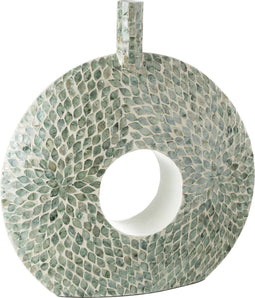 J-Line Vaas Delta Parel Licht Blauw - 57 cm hoog