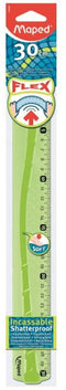 2x Maped Liniaal - Flex Soft - 30 cm - Onbreekbaar (groen en blauw)