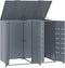 vidaXL - Containerberging - voor - 2 - containers - 138x79x117 - cm - staal - grijs