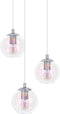 EGLO Ariscani 2 - Hanglamp - E27 - Ø 42.5 cm - Chroom/Gekleurd glas