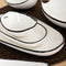 Kom Ariane Vital Filo Wit Zwart Keramisch 12,5 cm (8 Stuks)