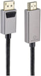 Renkforce RF-4995156 - DisplayPort naar HDMI Kabel - 8K @ 60 Hz - Zwart (2.00 m)