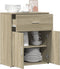 vidaXL - Dressoir - 60x31x70 - cm - bewerkt - hout - sonoma - eikenkleurig