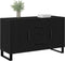 vidaXL - Dressoir - Zwart - Eiken - 100x36x60 - cm - Geengineerd - Hout