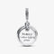 Pandora Moments Dubbele hangende glow-in-the-dark bedel met stamboom en lemniscaat Dames Zilver 793599C01