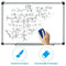 Coast Whiteboard magnetisch - 70 x 50 cm - Incl. 3 Markers - Wit