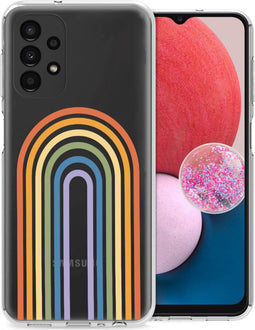 imoshion Hoesje Geschikt voor Samsung Galaxy A13 (4G) Hoesje Siliconen - imoshion Design hoesje - Meerkleurig / Rainbow Pride