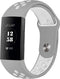 iMoshion Bandje Geschikt voor Fitbit Charge 3 / 4 - iMoshion Siliconen sport band ronde drukknoop zonder pinnetje - Grijs