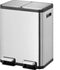 EKO EcoCasa - Pedaalemmer 2x30L - Soft Close - Mat RVS