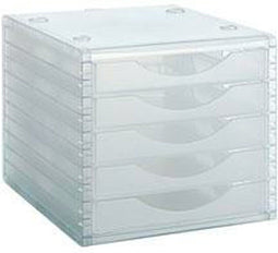 Modulaire archiefkast Archivo 2000 ArchivoTec 5 lades Doorschijnend (34 x 27 x 26 cm)