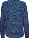 JDY JDYPIPER - L/S V-NECK TOP - Blauwe leo print - Maat 38