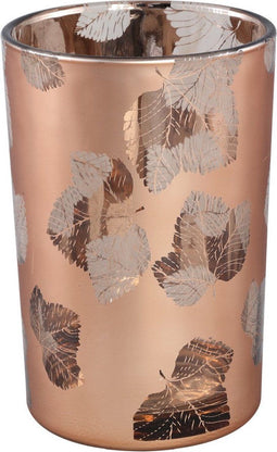 Windlicht - waxinelichthouder - PTMD Mexxy Windlicht - 12 x 12 x 18 cm - Glas - Bruin