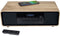 Bluetooth microsysteem - THOMSON - Hout/Zwart - FM Radio/DAB+/CD/MP3/USB/Inductie, 75W, LCD display, Afstandsbediening, Voeding. 230V