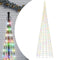 vidaXL - Lichtkegel - aan - vlaggenmast - 3000 - meerkleurige - LED's - 800 - cm