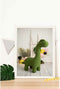 Schilderij Crochetts Multicolour 33 x 43 x 2 cm Dinosaurus
