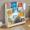 SoBuy KMB32-W - Kinderboekenkast - 4 Opbergvakken - Wit 80x88x30 cm