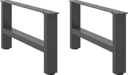 vidaXL - Salontafelpoten - 2 - st - 70x(30-31) - cm - staal - antracietkleurig