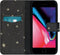 iMoshion Hoesje Geschikt voor iPhone SE (2022) / SE (2020) / 8 / 7 Hoesje Met Pasjeshouder - iMoshion Design Softcase Bookcase - Goud / Zwart / Stars Gold