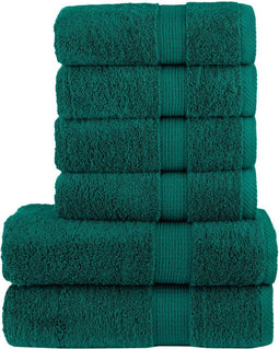 vidaXL - 6-delige - Handdoekenset - SOLUND - 600 - g/m² - groen