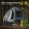 SoBuy OGS32-L-HG - 4-in-1 Camping Tent - Waterdicht Lichtgewicht voor 2 Persoon Grijs