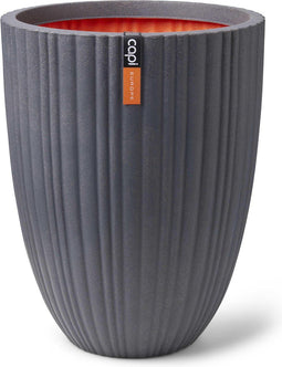 Capi Europe - Vaas elegant laag Tube NL - 55x73 - Donkergrijs - Opening Ø47 - Voor binnen en buiten - Levenslang garantie - Breukbestendig - 100% Recyclebaar - KDGT785