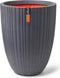 Capi Europe - Vaas elegant laag Tube NL - 55x73 - Donkergrijs - Opening Ø47 - Voor binnen en buiten - Levenslang garantie - Breukbestendig - 100% Recyclebaar - KDGT785