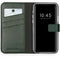 Selencia iPhone 12 (Pro) - Echt Lederen Bookcase - 3 Pashouders - Groen