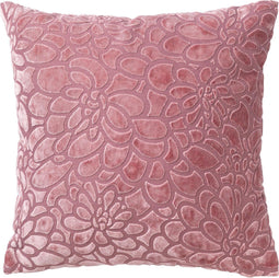 Dutch Decor TYLA - Kussenhoes velvet 45x45 cm Dusty Rose - roze - met rits