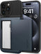 Spigen Slim Armor CS - Back Cover - Valbescherming met opbergvak - Grijs