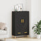 vidaXL - Highboard - in - Zwart - Eiken, - 70x31x115 - cm, - Gemaakt - van - Bewerkt - Hout