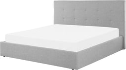 LORIENT - Bed met opbergruimte - Lichtgrijs - 180 x 200 cm - Polyester