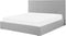 LORIENT - Bed met opbergruimte - Lichtgrijs - 180 x 200 cm - Polyester