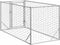 vidaXL - Hondenkennel - voor - buiten - met - deur - 2x1x1 - m - gegalvaniseerd - staal