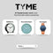 Tyme Wandklok - 40cm - Modern - Stil Uurwerk - Beam Groen