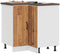 vidaXL - Keuken - hoekonderkast - Lucca - bewerkt - hout - oud - houtkleurig