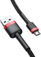 Baseus Cafule - USB naar Micro USB kabel - 65W snel opladen - Rood Zwart
