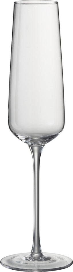 J-Line glas champagne Leo - glas - transparant - 6 stuks