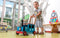 Loop/duwwagen trein Thomas Tank blauw