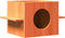 vidaXL - Kattenhuis - 51x35x30 - cm - massief - grenenhout - wasbruin