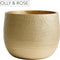 Olly & Rose Barcelona - Keramische Plantenpot - Handgemaakt Goud 25cm (10 inch)